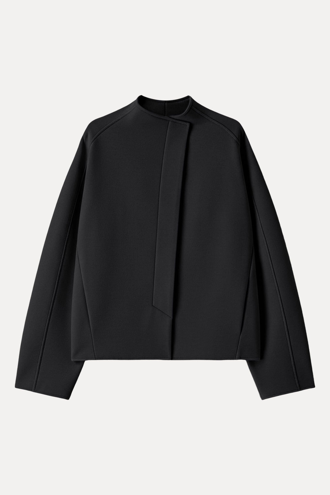 Cropped jacket with collar