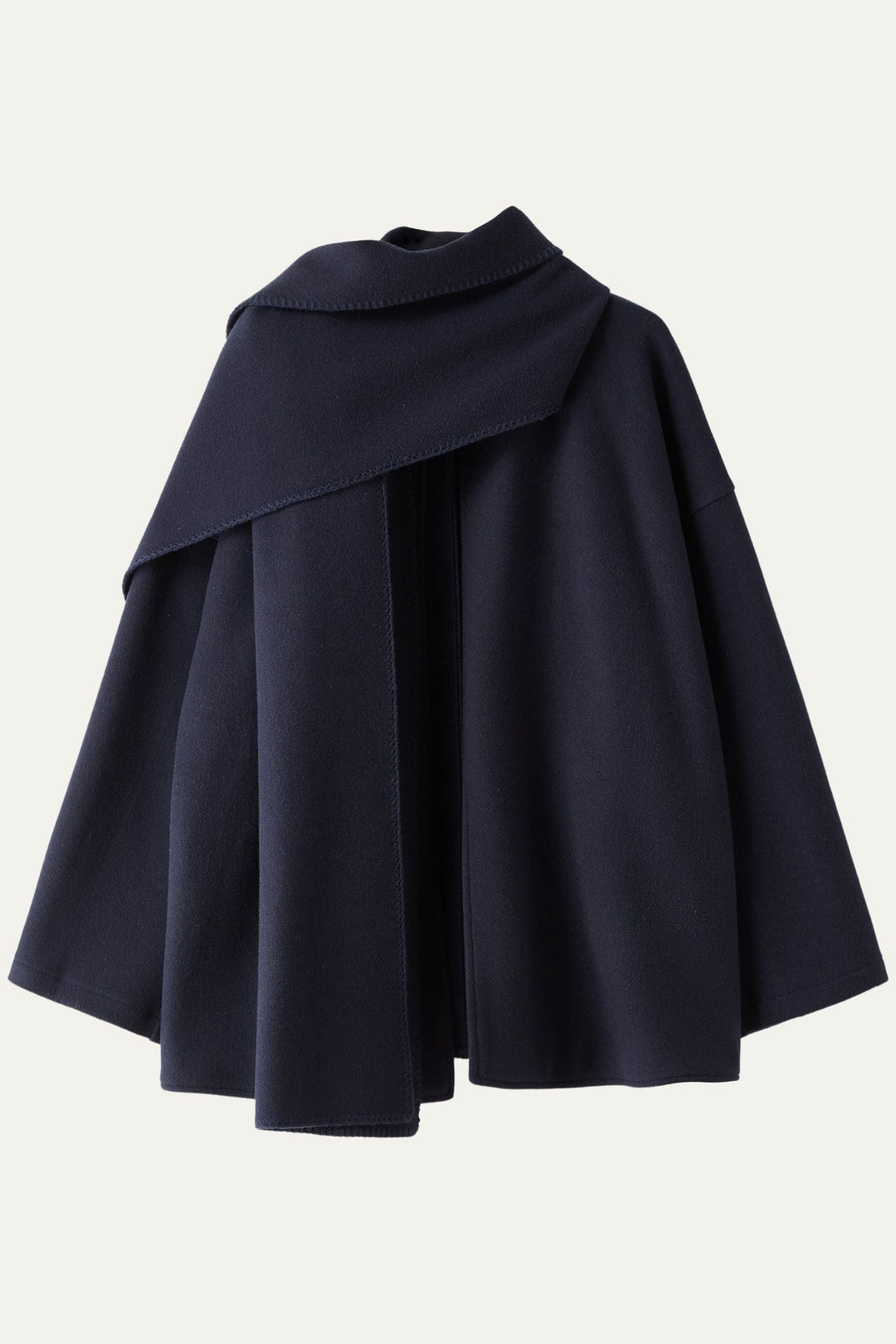 Jacket with oversized scarf