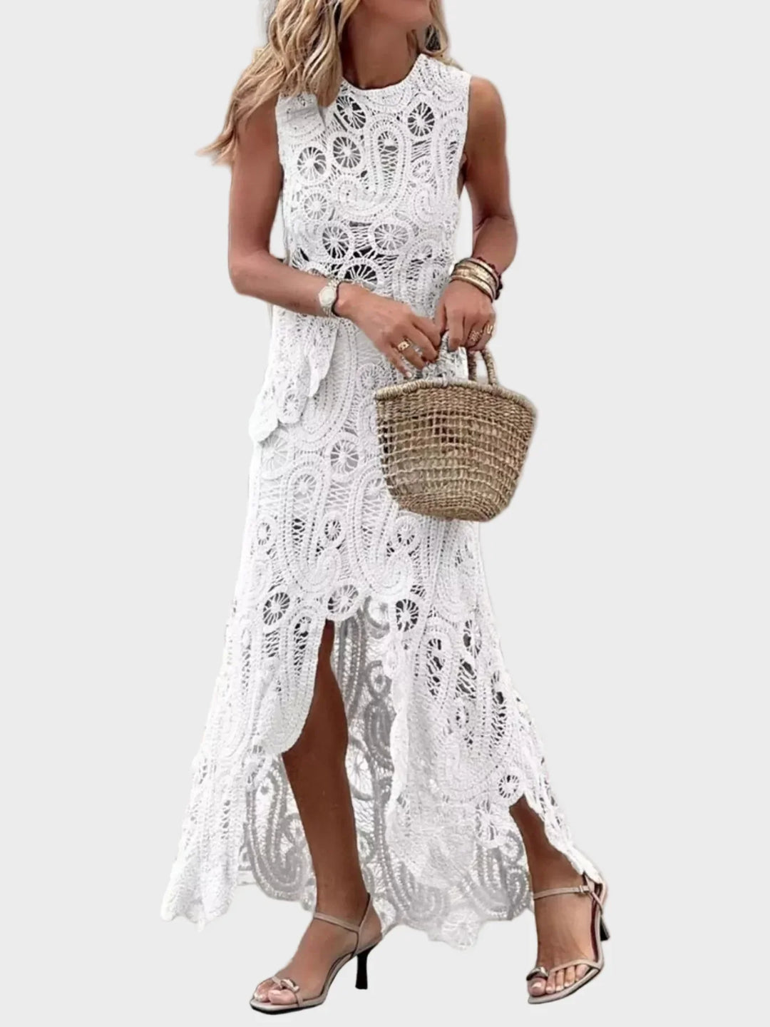 Pearl | Crochet Lace Maxi Dress