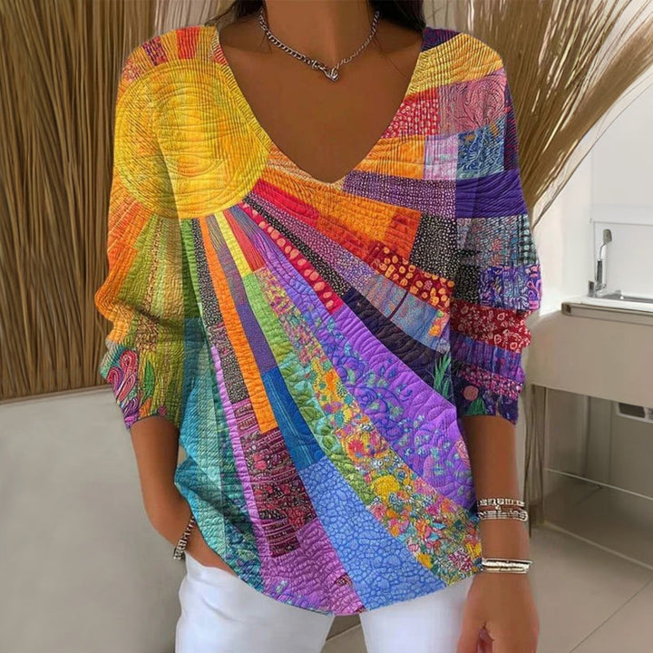 Colourful Patchwork Vintage T-Shirt
