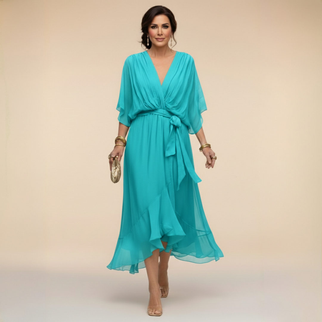 Sorena | V-Neck Buttoned Maxi Dress