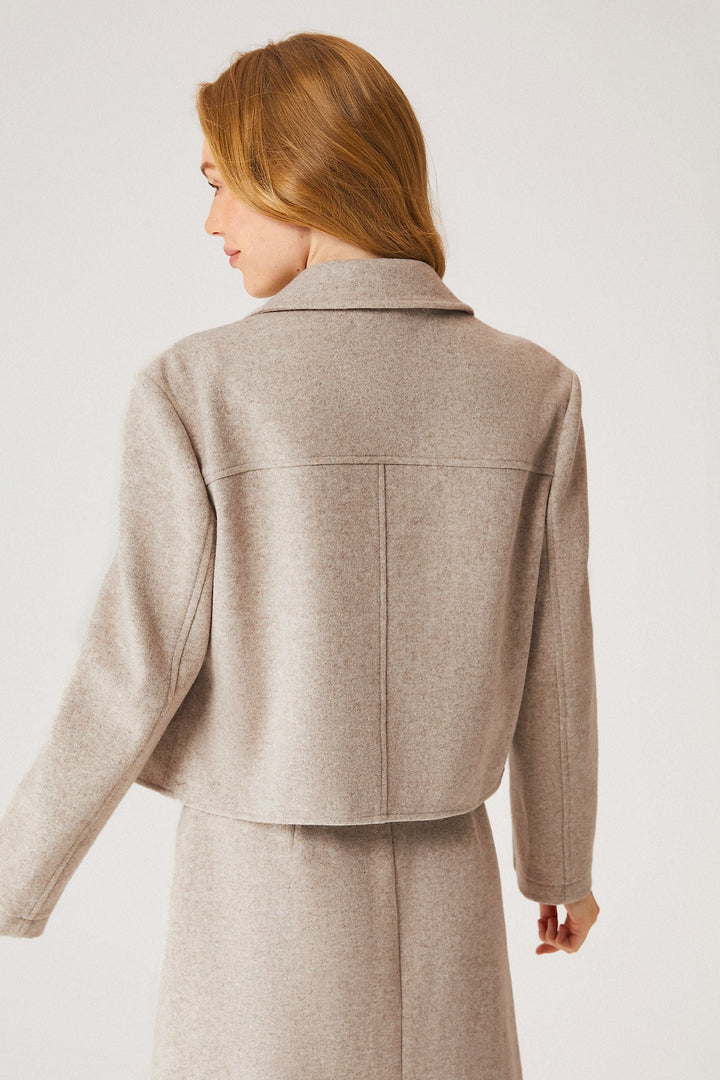 Cropped jacket with full zip