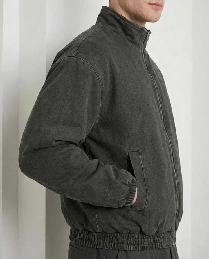 Milan Sherpa-Lined Bomber Coat