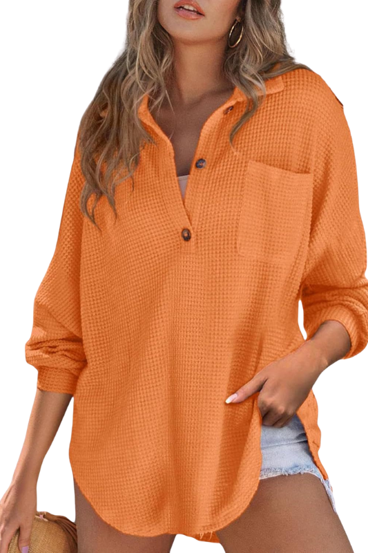Casual Blouse with V-Neck