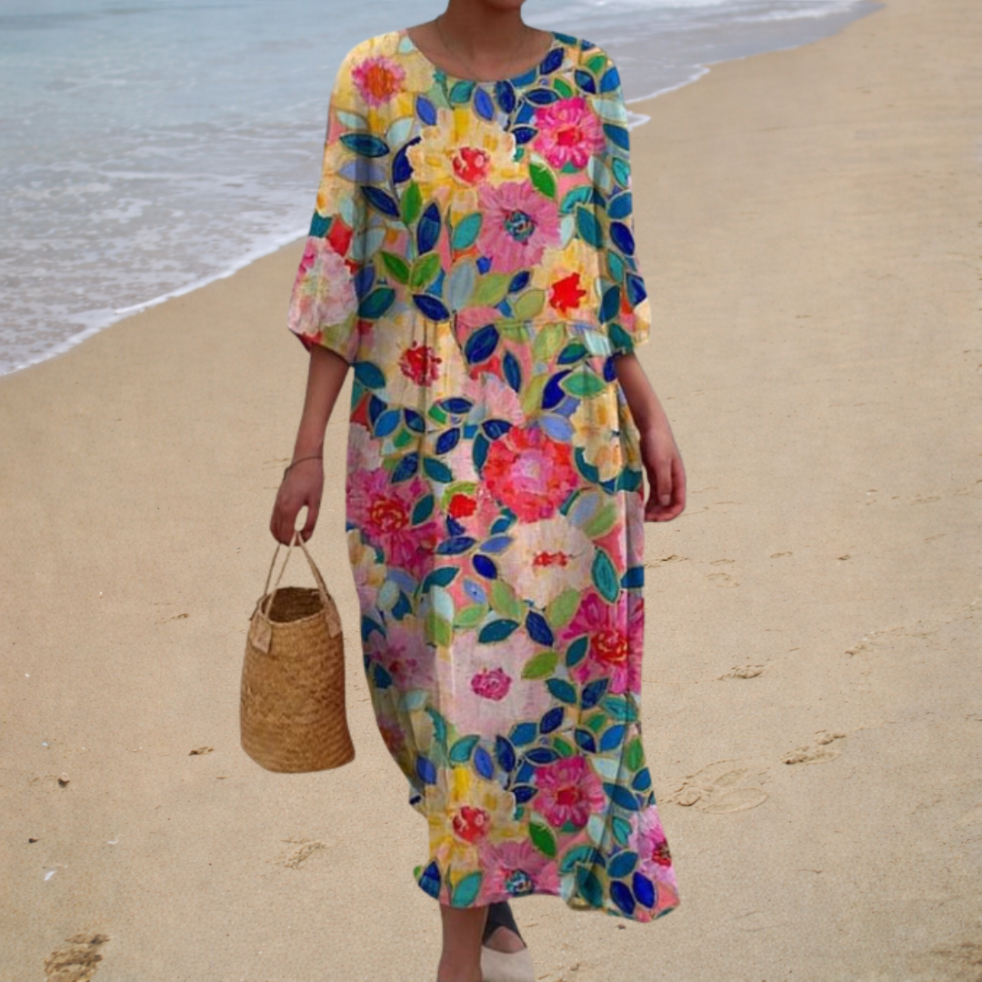 Maxi fluid dress, chic and comfortable