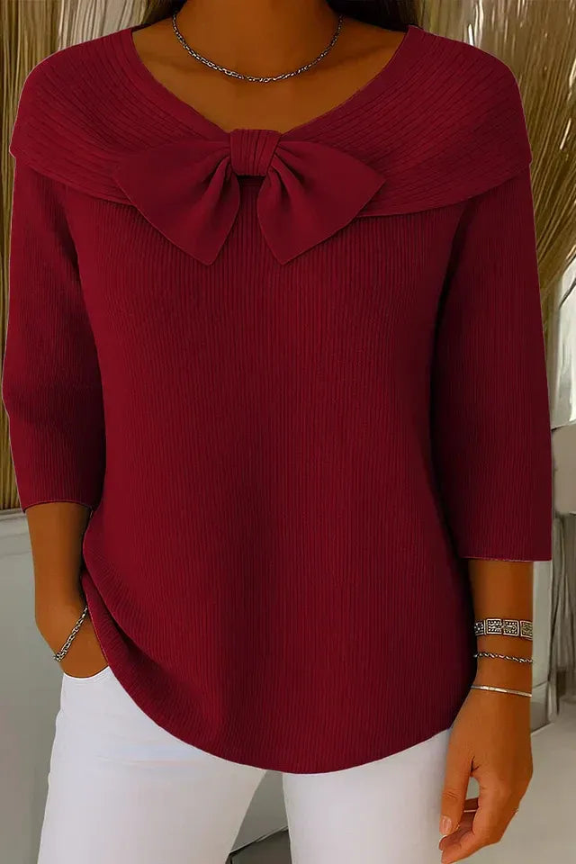 Grace Bow Knit Top