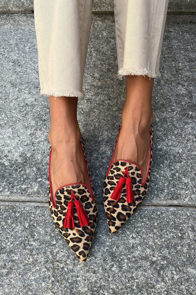 Nela™ | Leopard Print Loafers