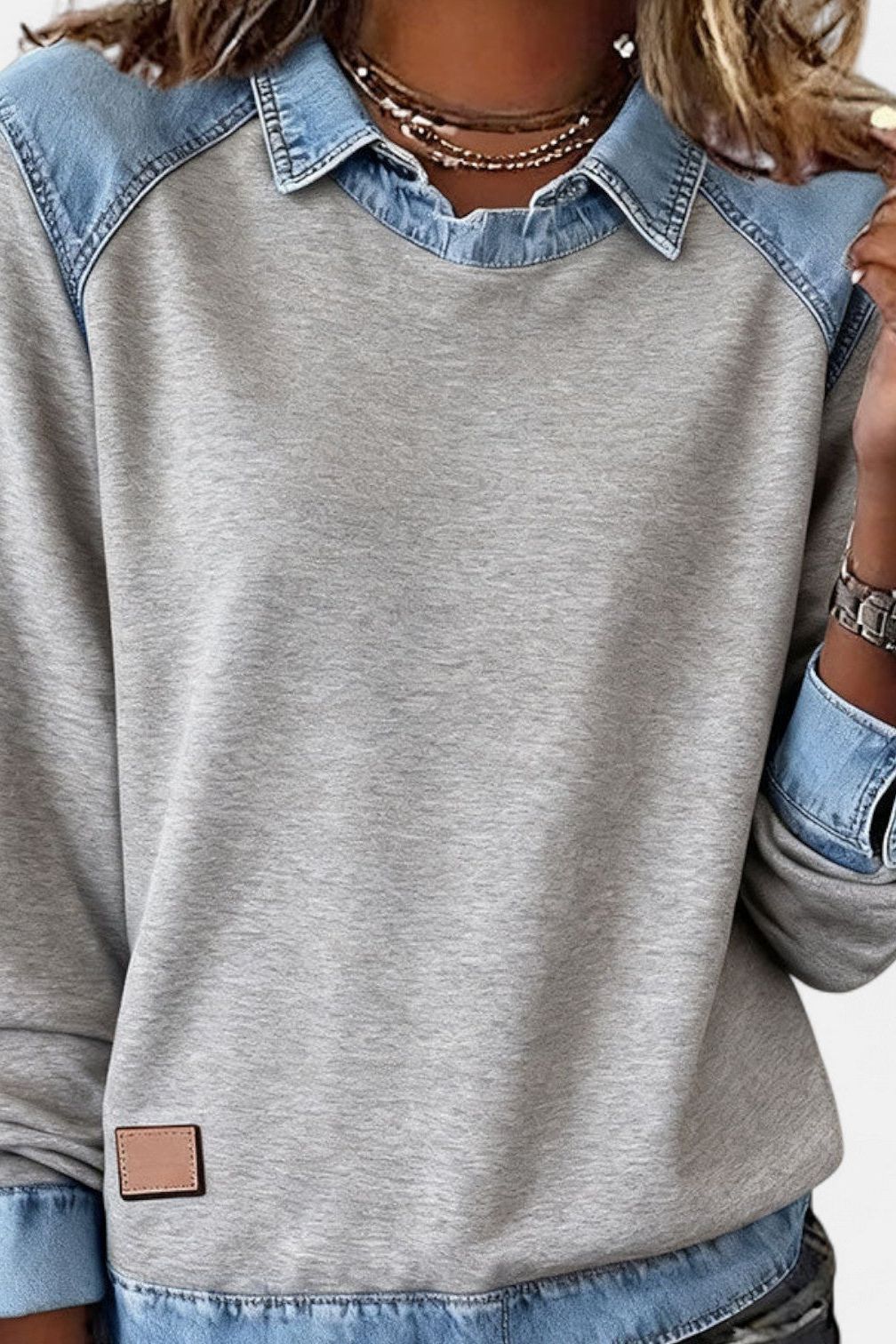 Denim Sweater