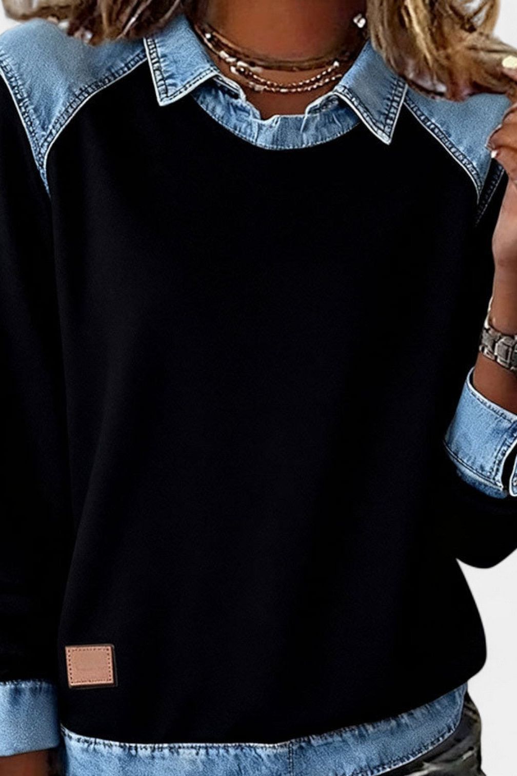 Denim Sweater