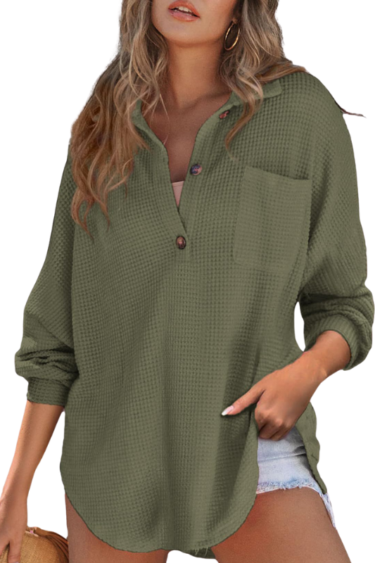 Casual Blouse with V-Neck