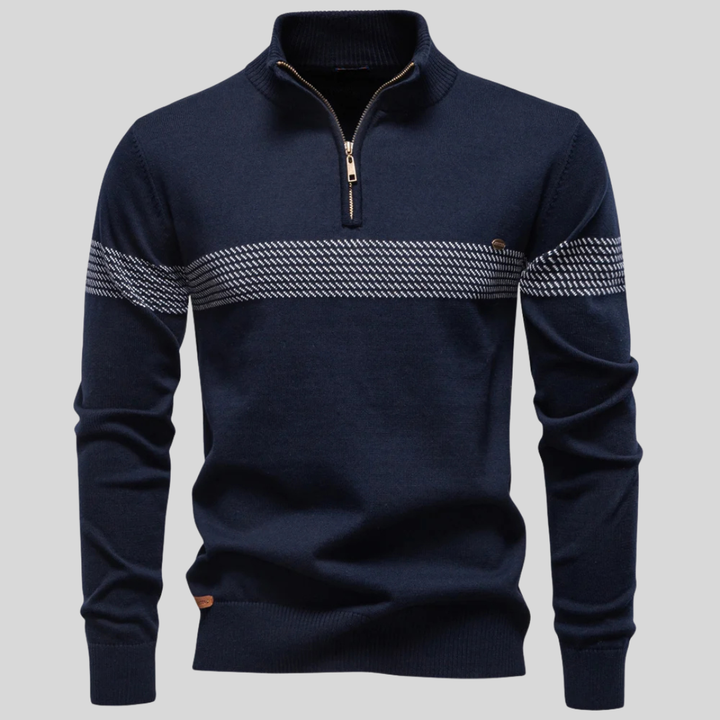 Fabio Quarter-Zip Knit Pullover