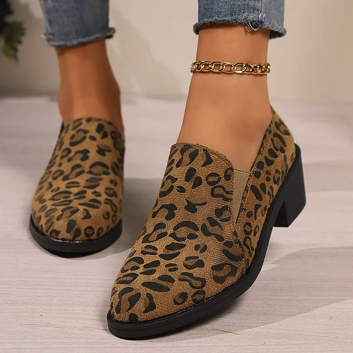 Angélique™ | Leopard Print Loafers