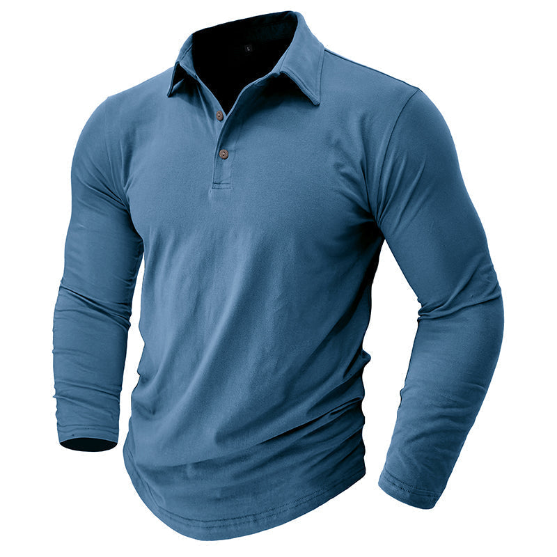 Contemporary Long Sleeve Polo With Modern Edge