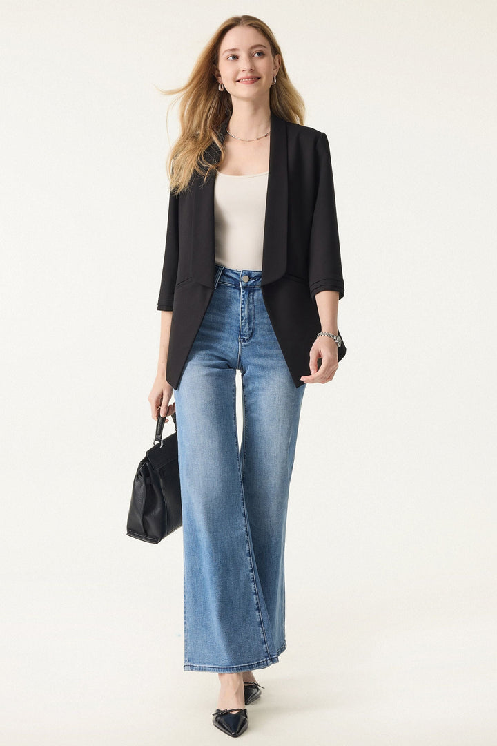 Blazer with 3/4 sleeves