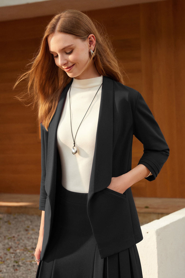 Blazer with 3/4 sleeves