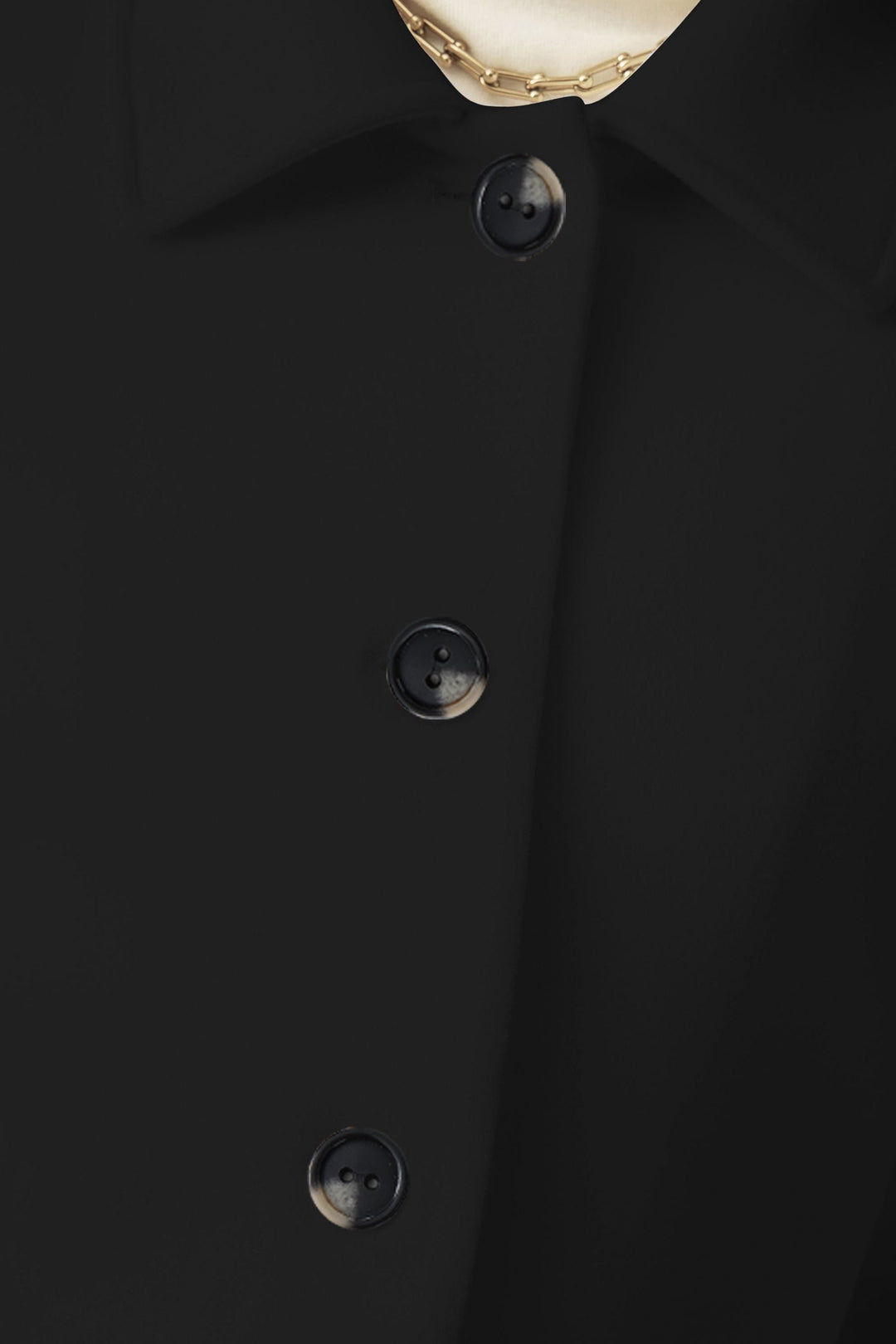 Jacket with belt and buttons