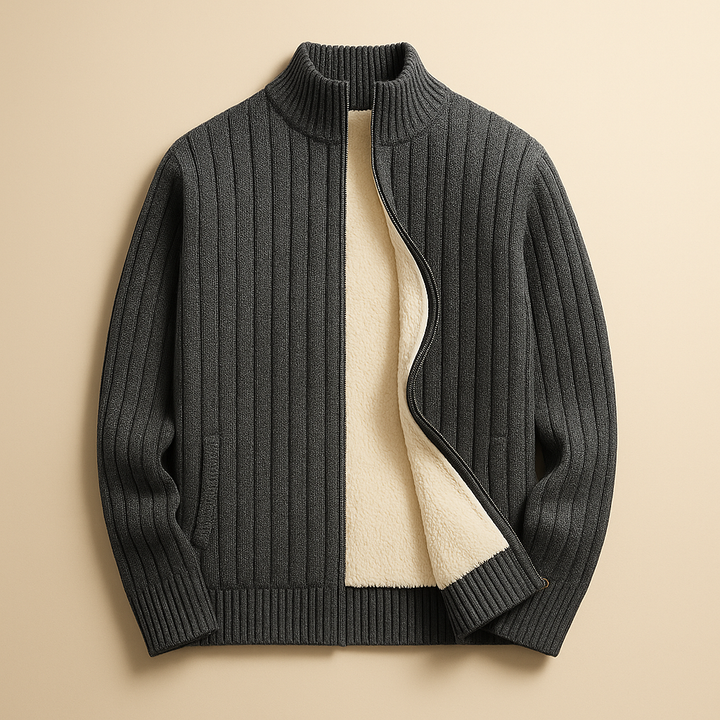 Cashmere Zip-Up Cardigan