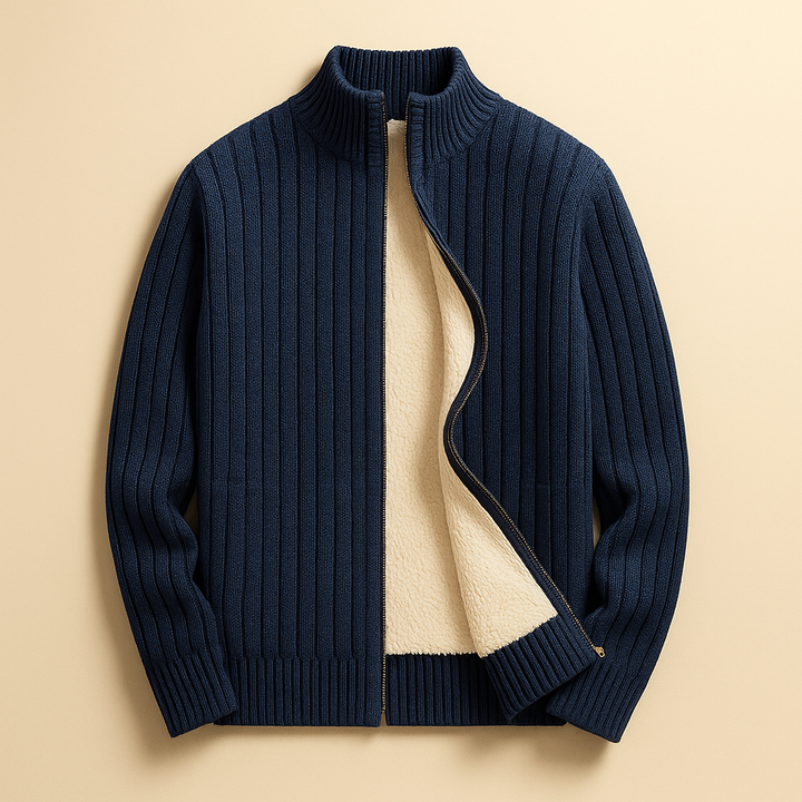 Cashmere Zip-Up Cardigan