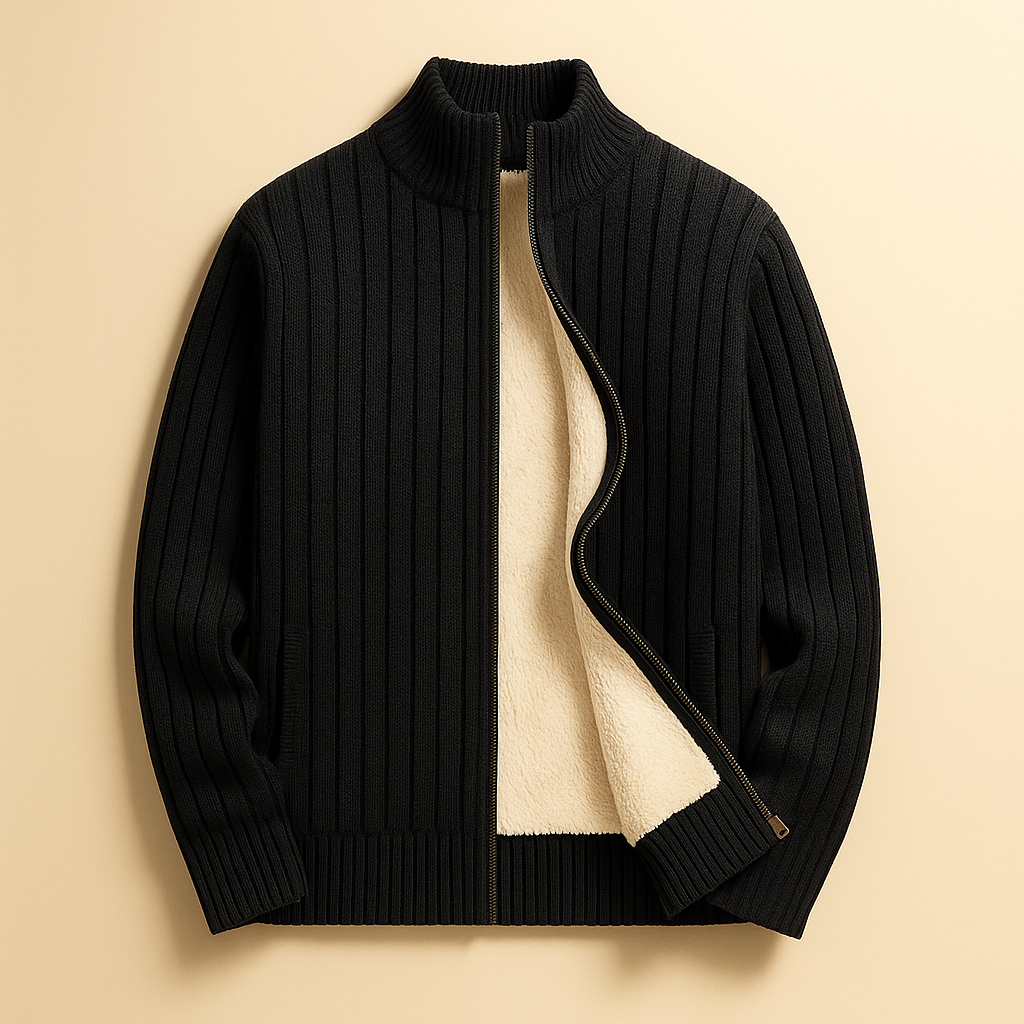 Cashmere Zip-Up Cardigan