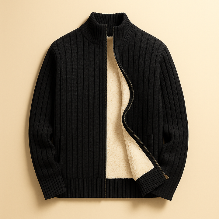 Cashmere Zip-Up Cardigan