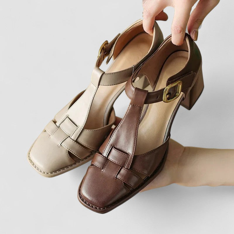 Scarlett - Orthopedic shoes with T-strap and stiletto heels