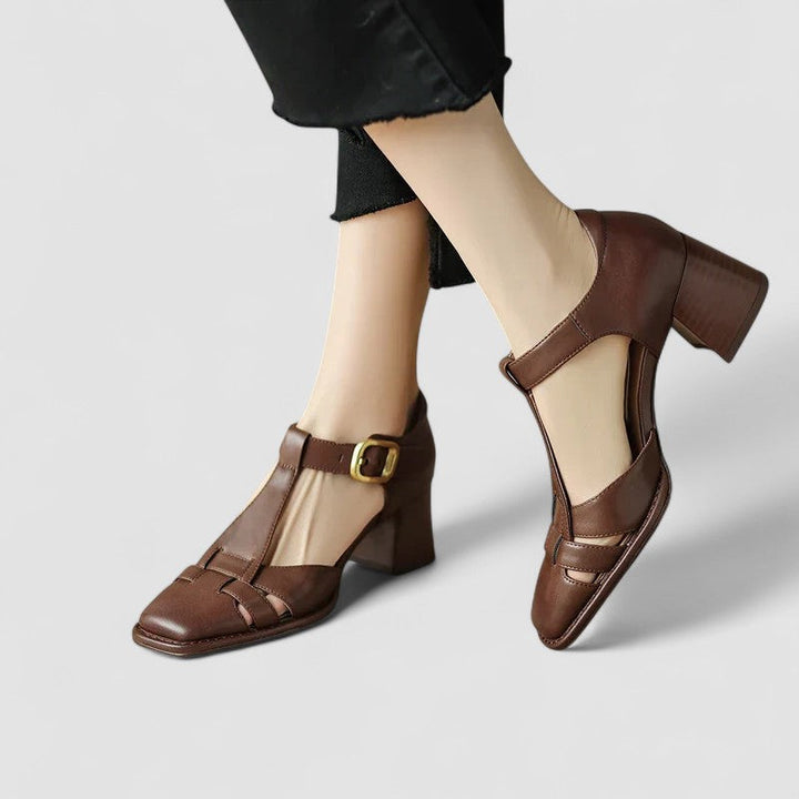 Scarlett - Orthopedic shoes with T-strap and stiletto heels