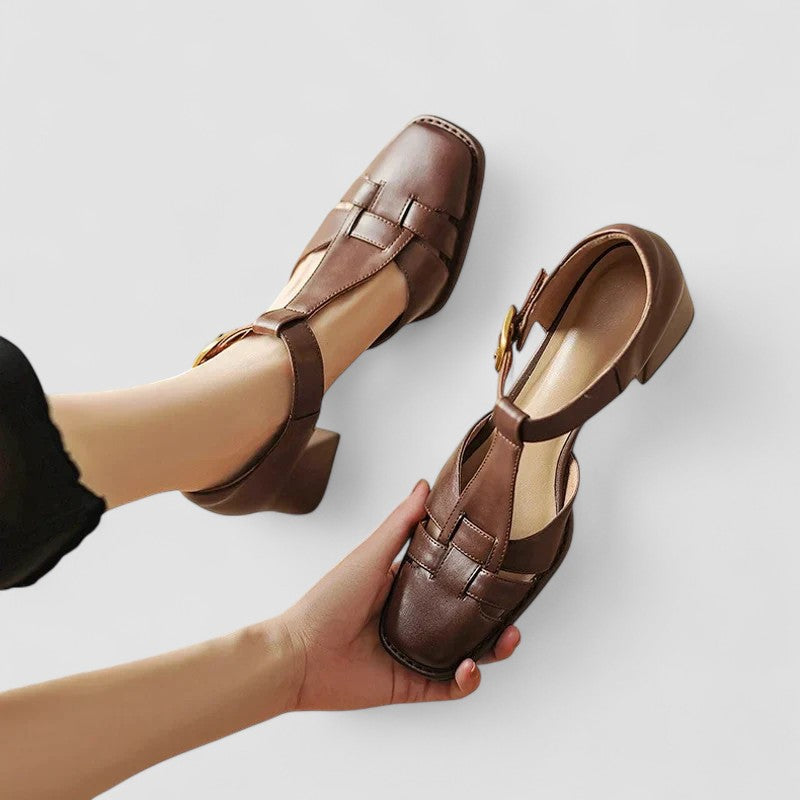 Scarlett - Orthopedic shoes with T-strap and stiletto heels