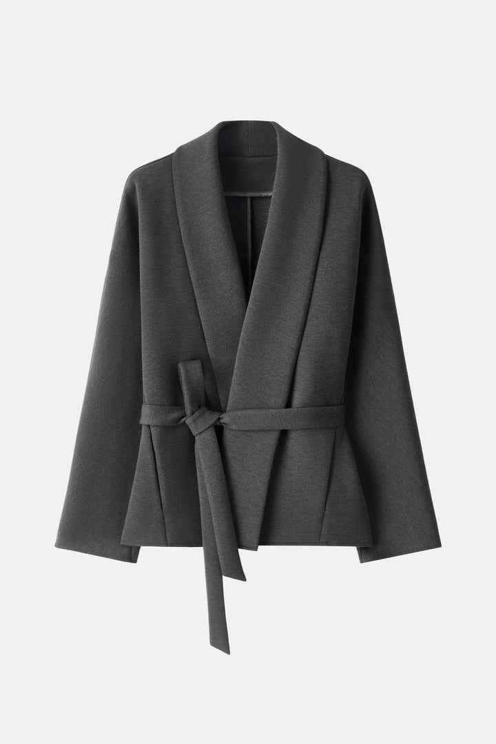 Shawl Collar Jacket with Belt