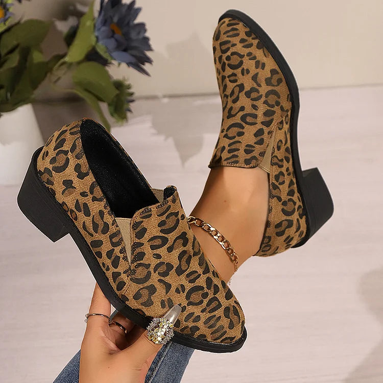 Angélique™ | Leopard Print Loafers