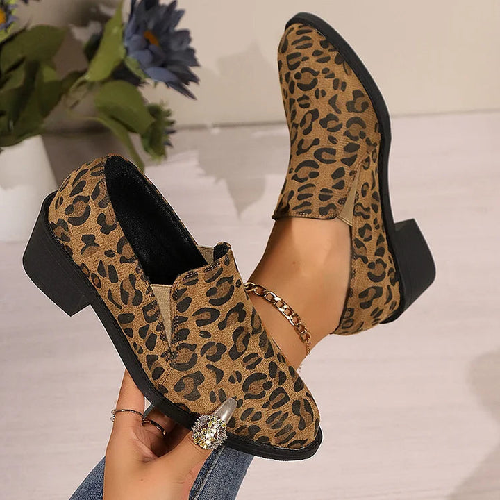 Angélique™ | Leopard Print Loafers