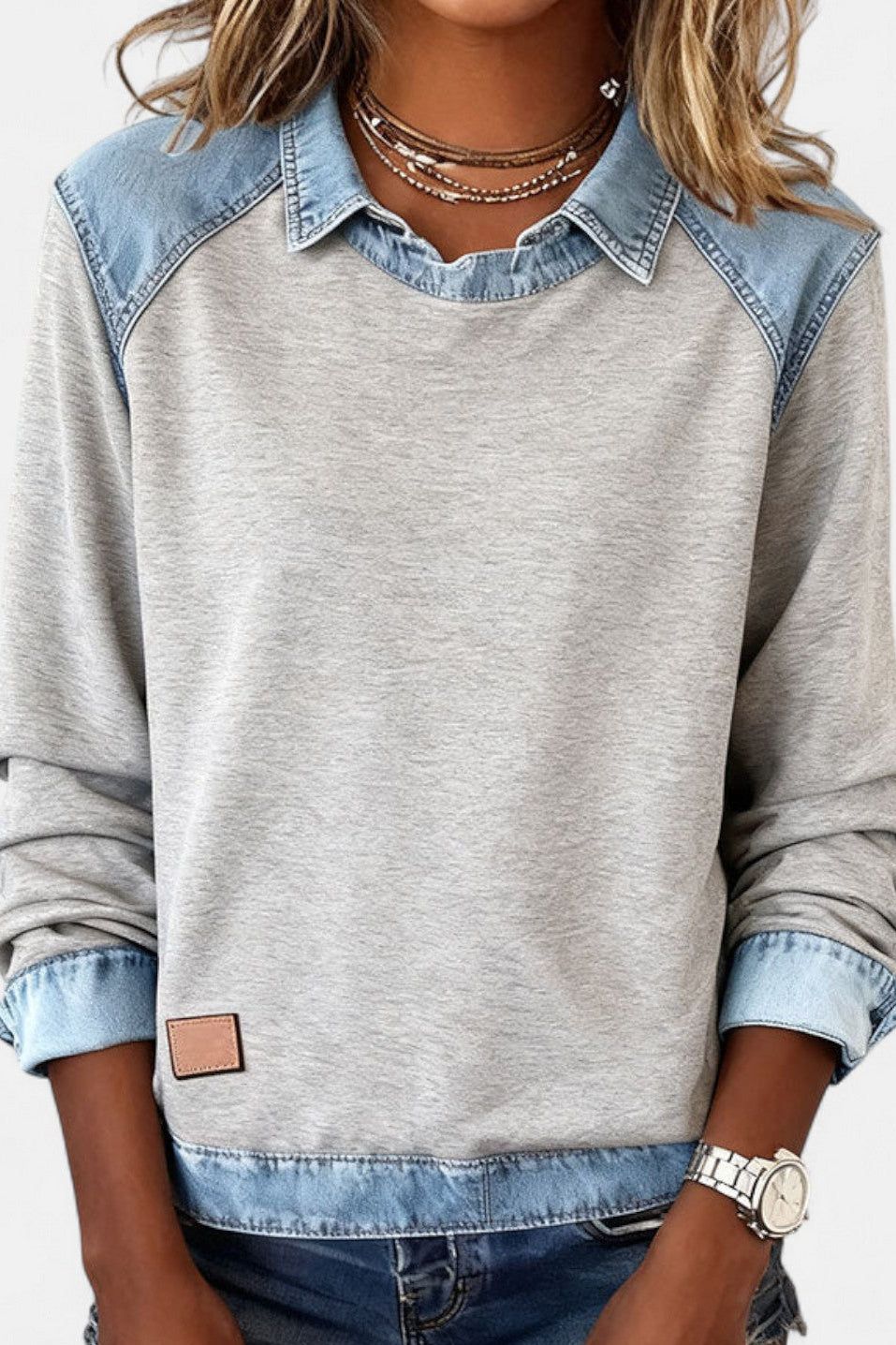 Denim Sweater