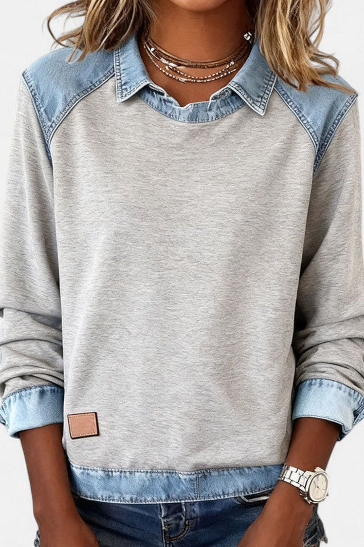 Denim Sweater