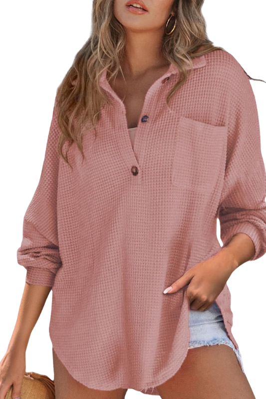Casual Blouse with V-Neck