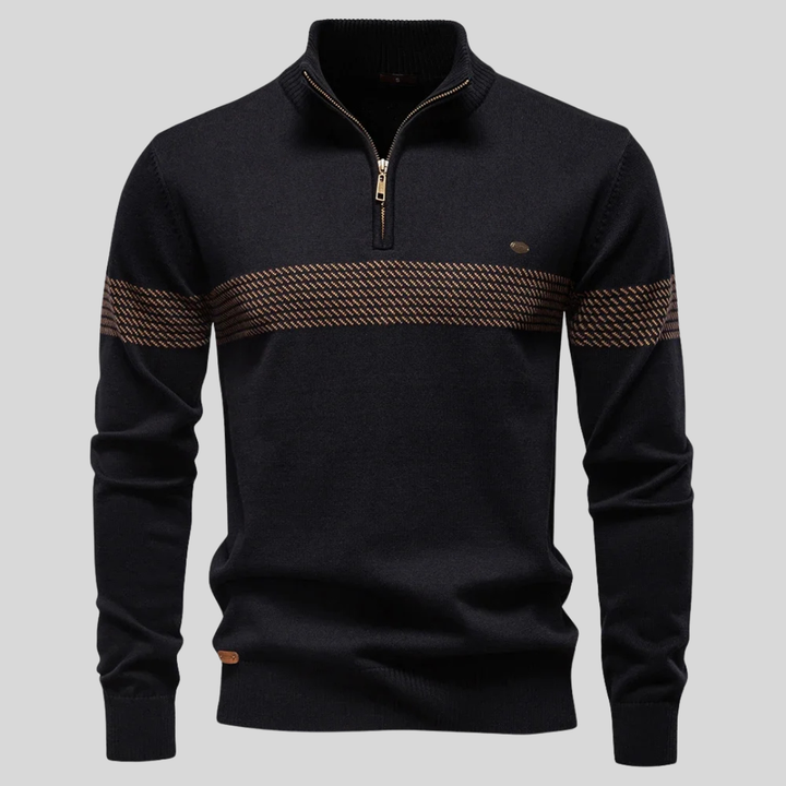 Fabio Quarter-Zip Knit Pullover