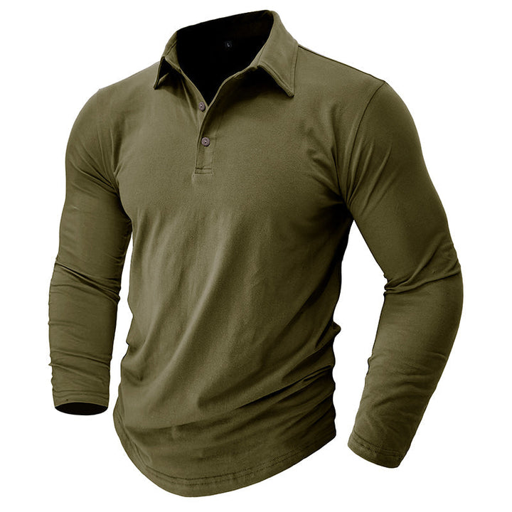 Contemporary Long Sleeve Polo With Modern Edge