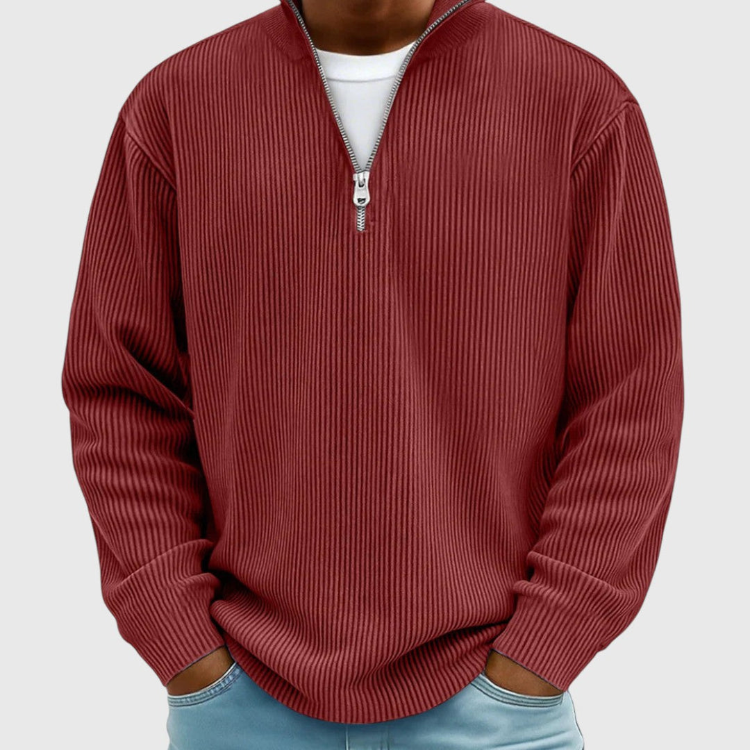 The Ashbourne Ribbed Quarter-Zip