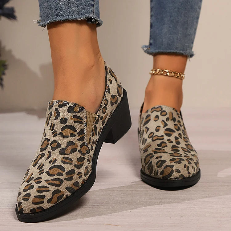 Angélique™ | Leopard Print Loafers