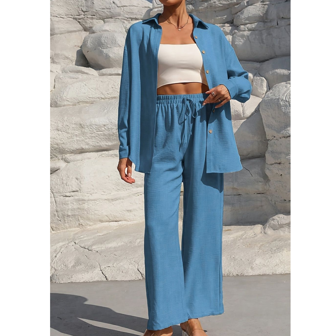 Vanora | Long-Sleeve Blouse & Trouser Co-ord