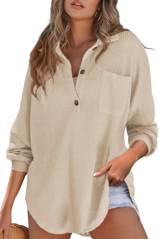 Casual Blouse with V-Neck