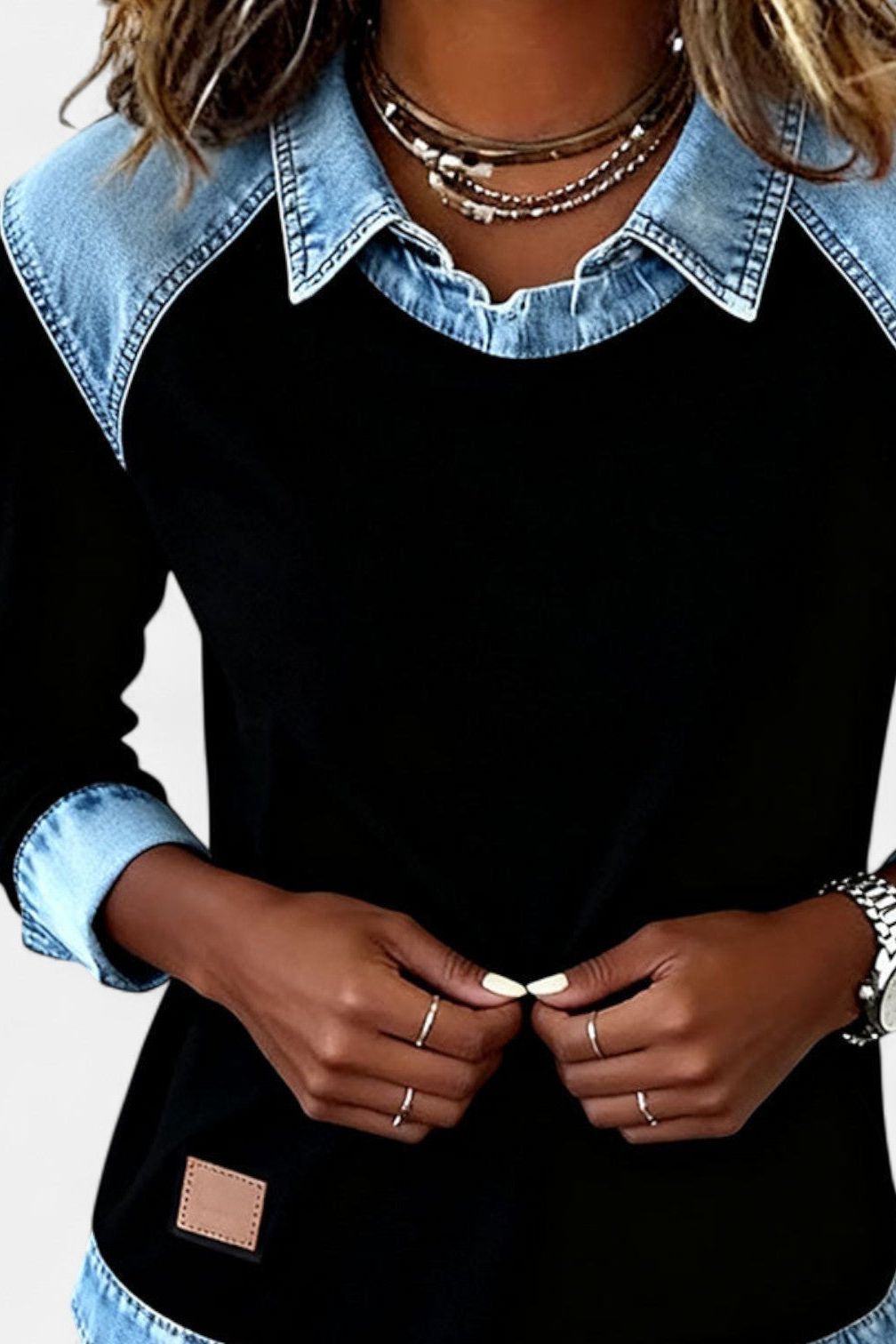 Denim Sweater