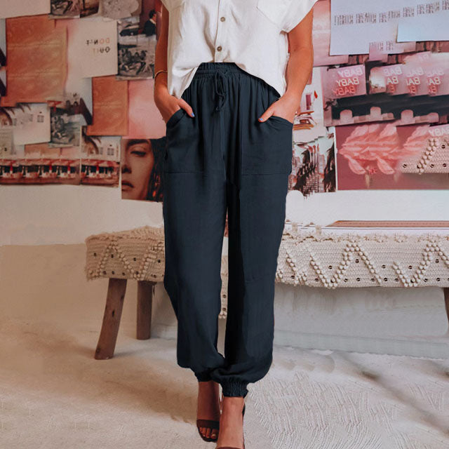 Kaeli - Elegant Drawstring Pants