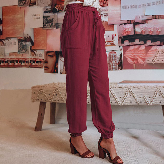 Kaeli - Elegant Drawstring Pants