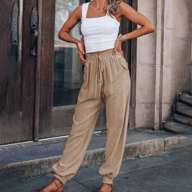 Kaeli - Elegant Drawstring Pants