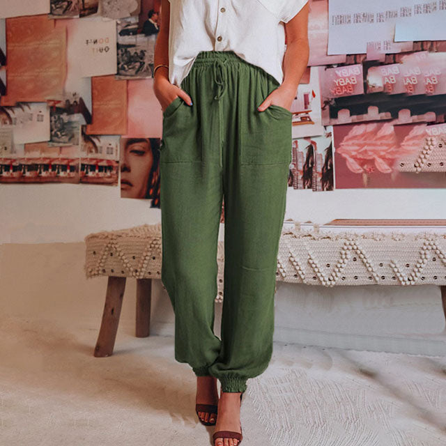 Kaeli - Elegant Drawstring Pants