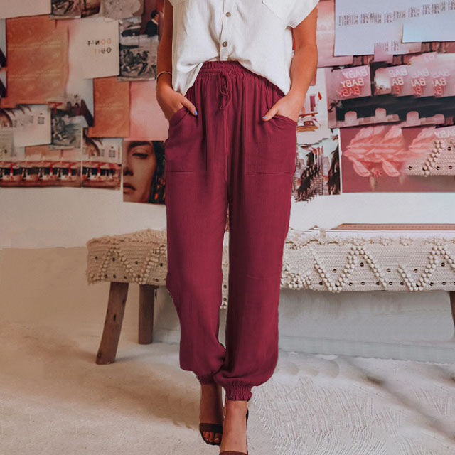 Kaeli - Elegant Drawstring Pants