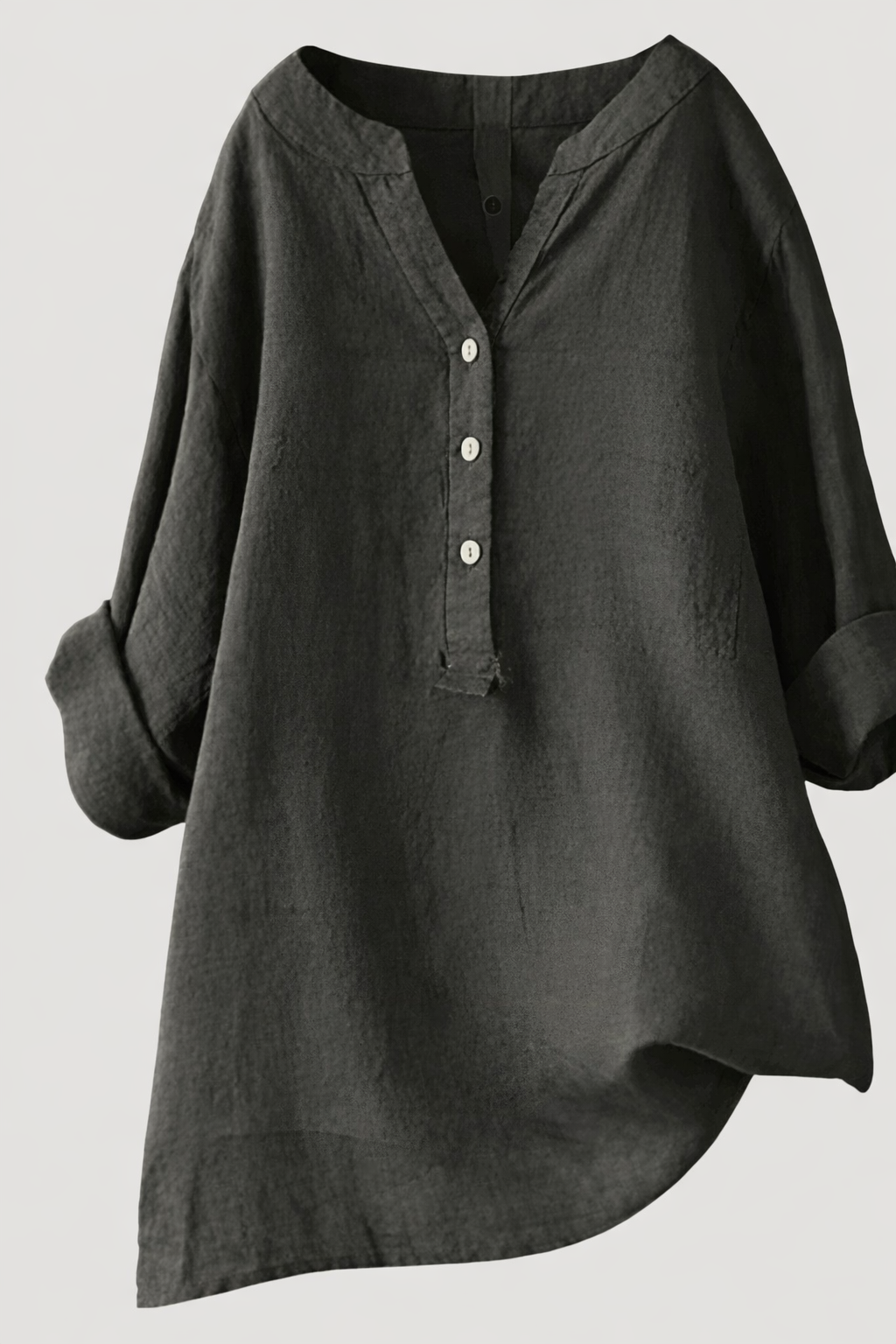 Linen Button-Up Blouse