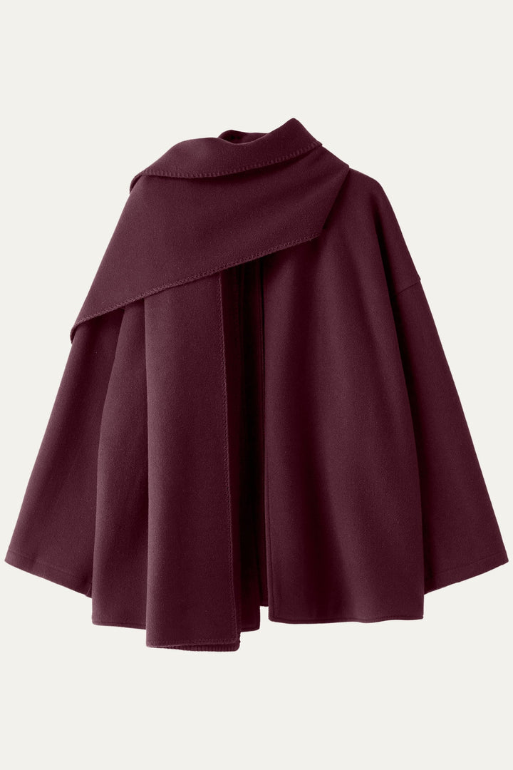 Jacket with oversized scarf
