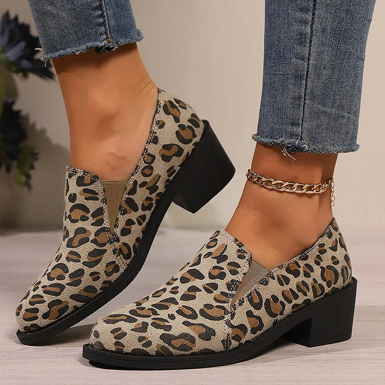 Angélique™ | Leopard Print Loafers
