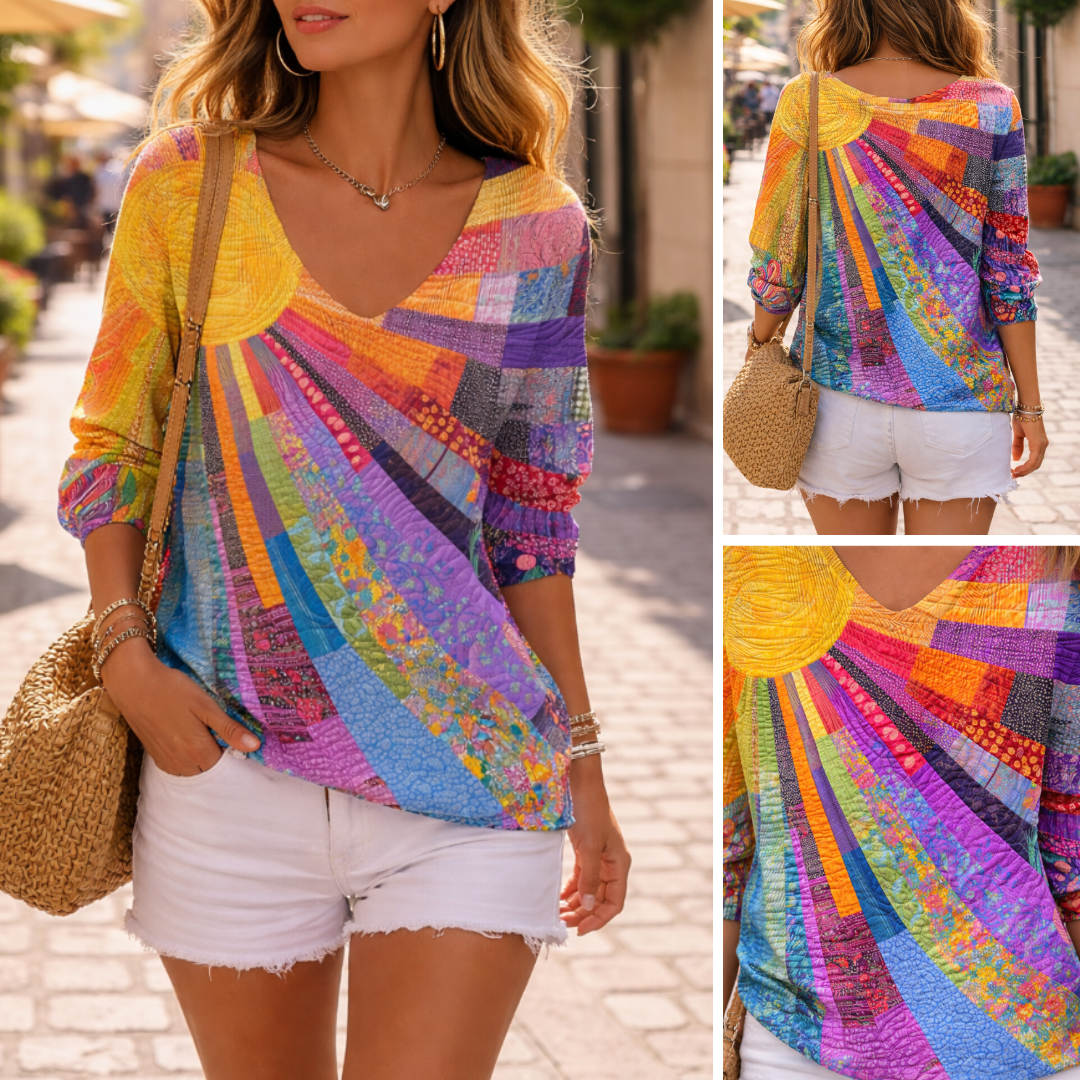 Colourful Patchwork Vintage T-Shirt