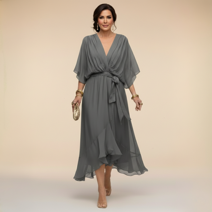 Sorena | V-Neck Buttoned Maxi Dress